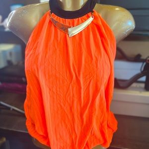 Mock neck halter top